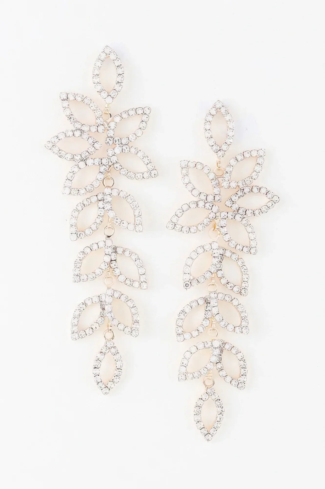 Bejeweled Flower Petal Drop Earrings | Mixtshop LLC