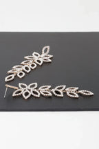 Bejeweled Flower Petal Drop Earrings | Mixtshop LLC