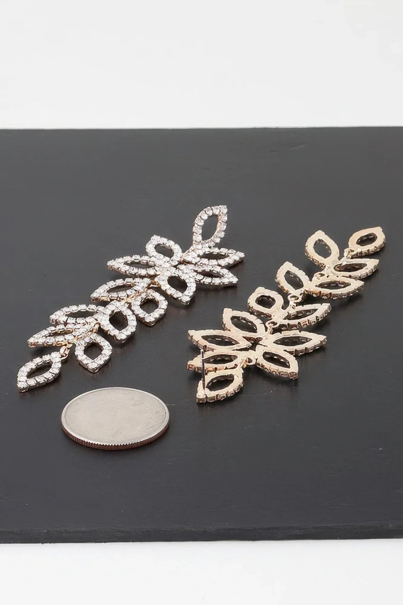 Bejeweled Flower Petal Drop Earrings | Mixtshop LLC