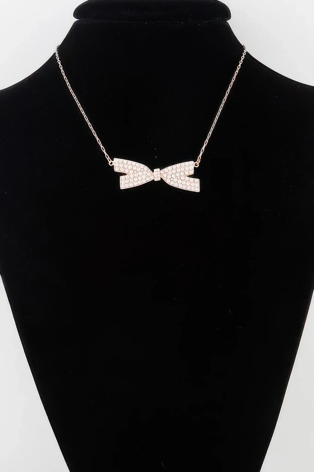 Faux Pearl Bow Necklace | Mixtshop LLC