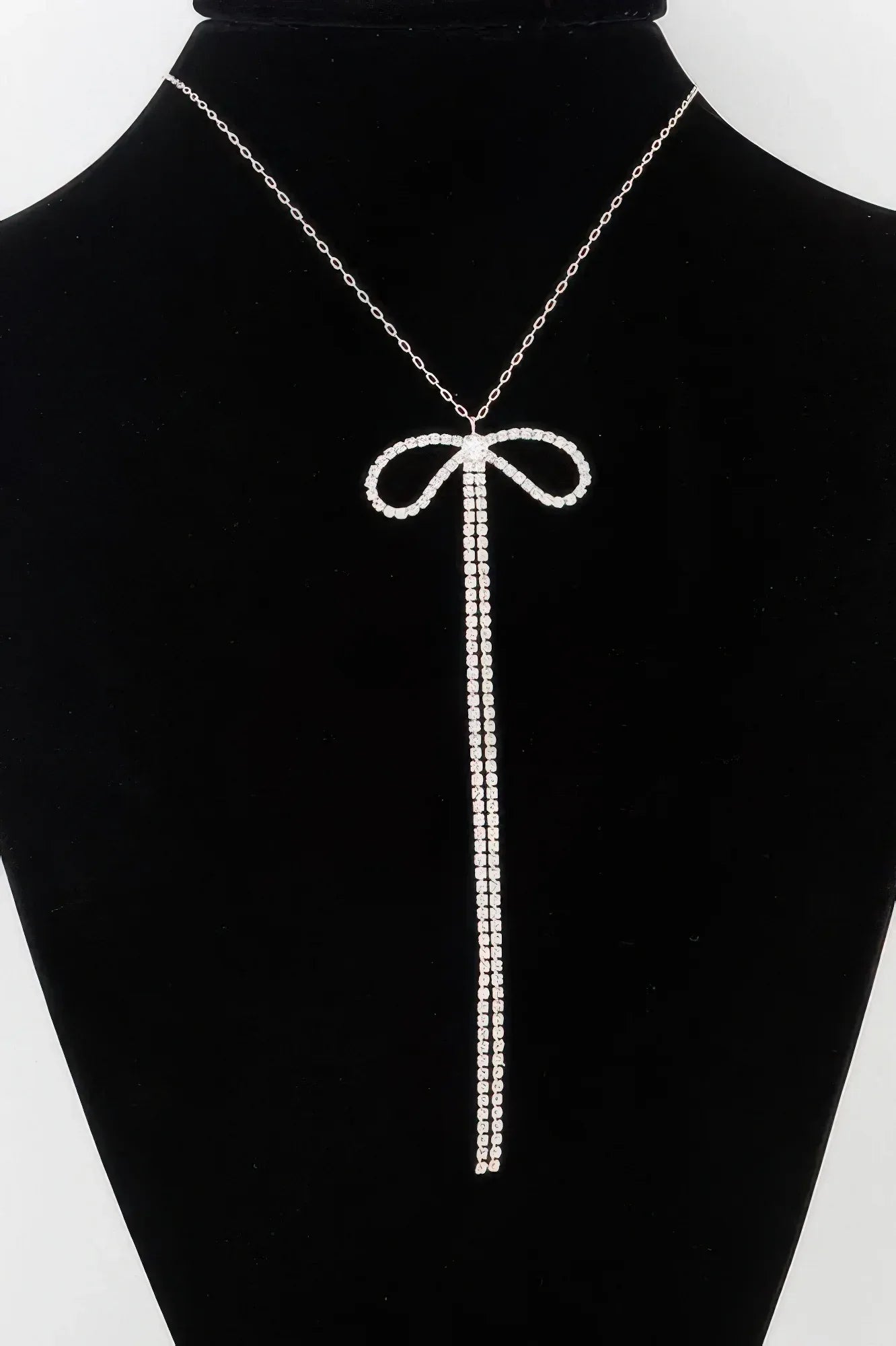 Rhinestone Bow Necklace | Mixtshop LLC