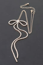 Rhinestone Bow Necklace | Mixtshop LLC