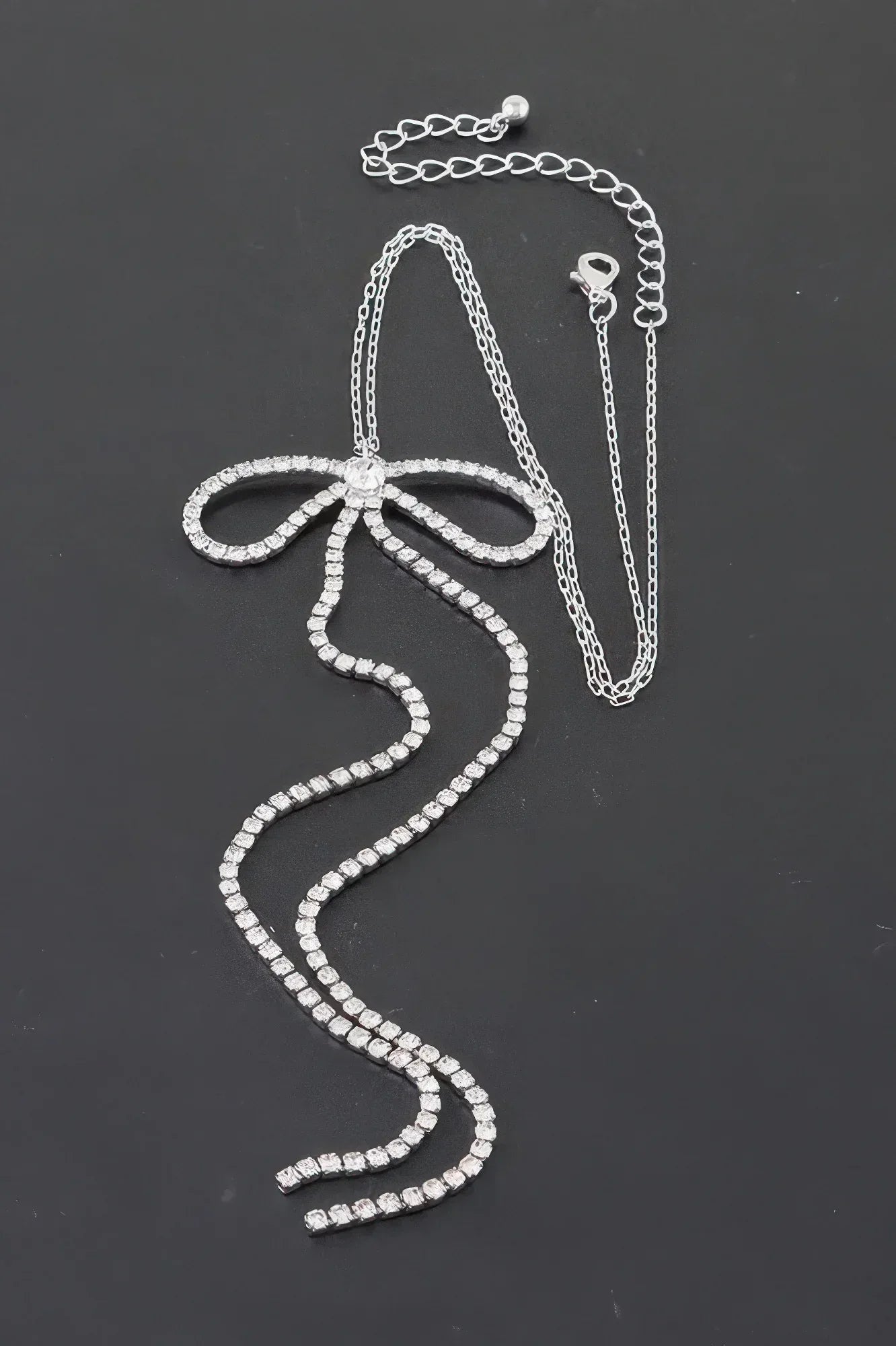 Rhinestone Bow Necklace | Mixtshop LLC