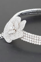 Rhinestone Flower Choker Necklace | Mixtshop LLC