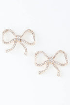 Rhinestone Bow Earrings | Mixtshop LLC