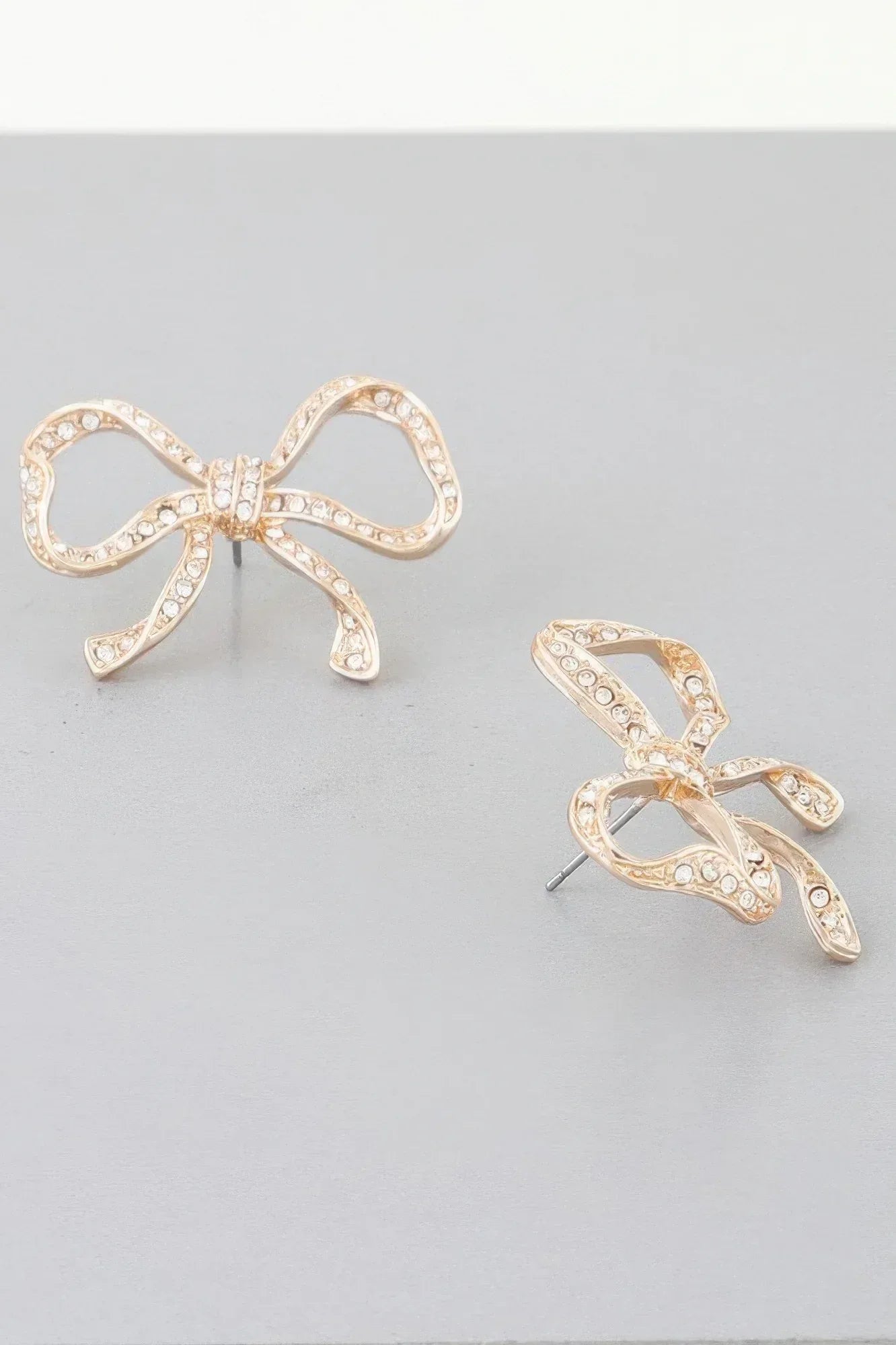 Rhinestone Bow Earrings Secondary image