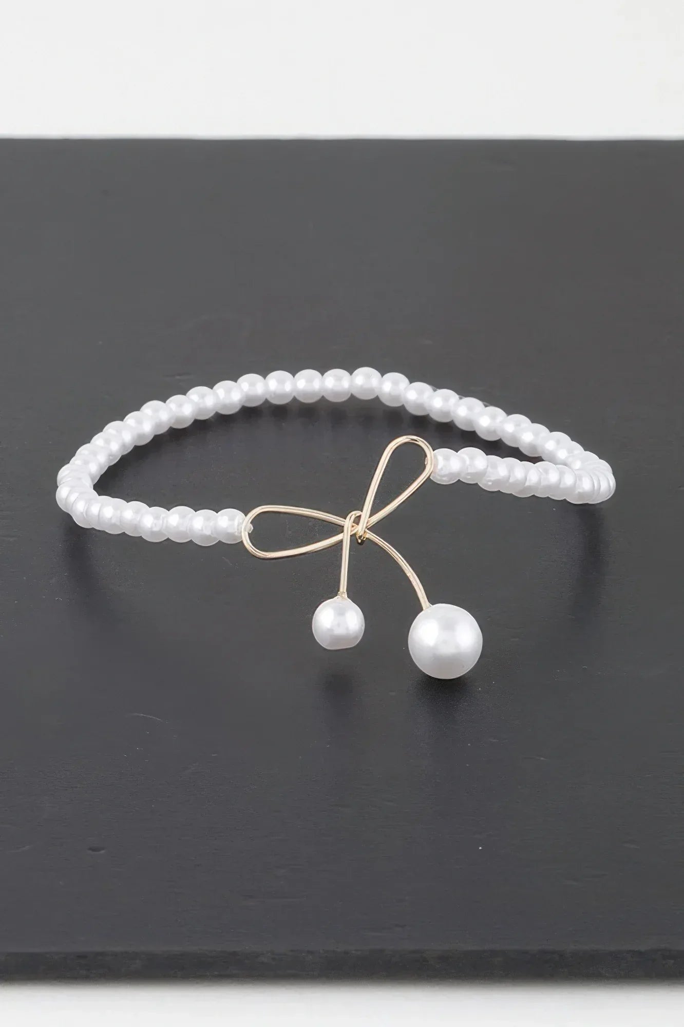 Faux Pearl Bow Bracelet Secondary image