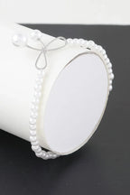 Faux Pearl Bow Bracelet | Mixtshop LLC