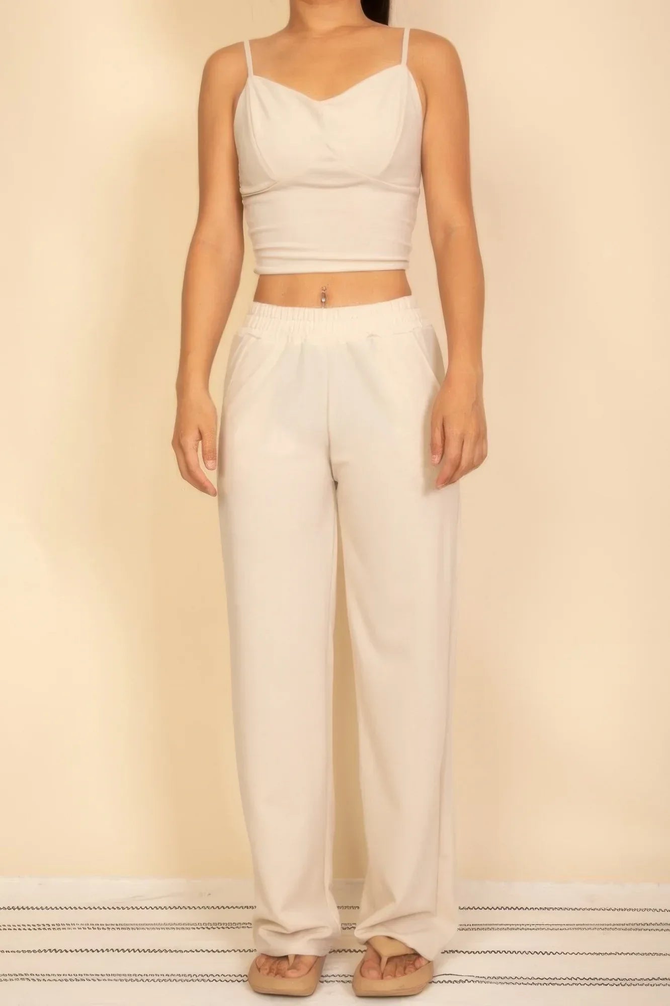 Spaghetti Strap Bralette Top & Wide Leg Pants Set | Mixtshop LLC Main image