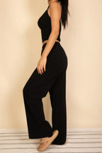 Spaghetti Strap Bralette Top & Wide Leg Pants Set | Mixtshop LLC
