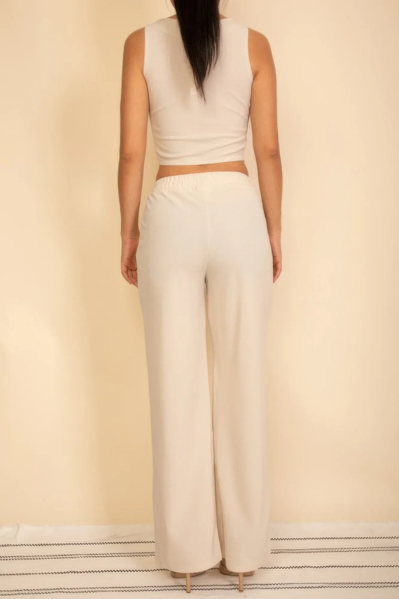 Scoop Neck Button Vest & Wide Leg Pants Set | Mixtshop LLC