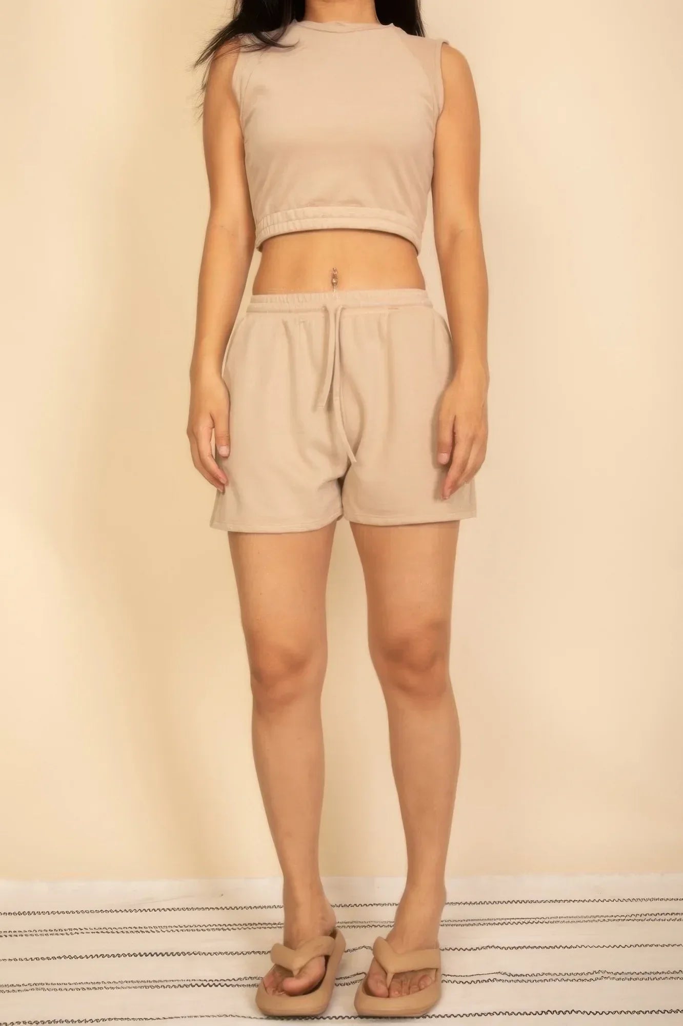 Cotton French Terry Crop Top & Shorts Set | Mixtshop LLC