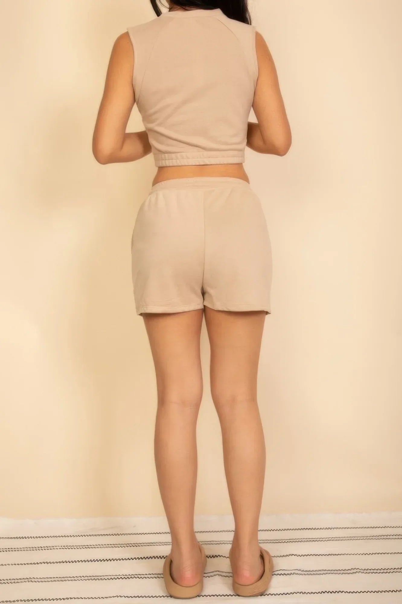 Cotton French Terry Crop Top & Shorts Set | Mixtshop LLC