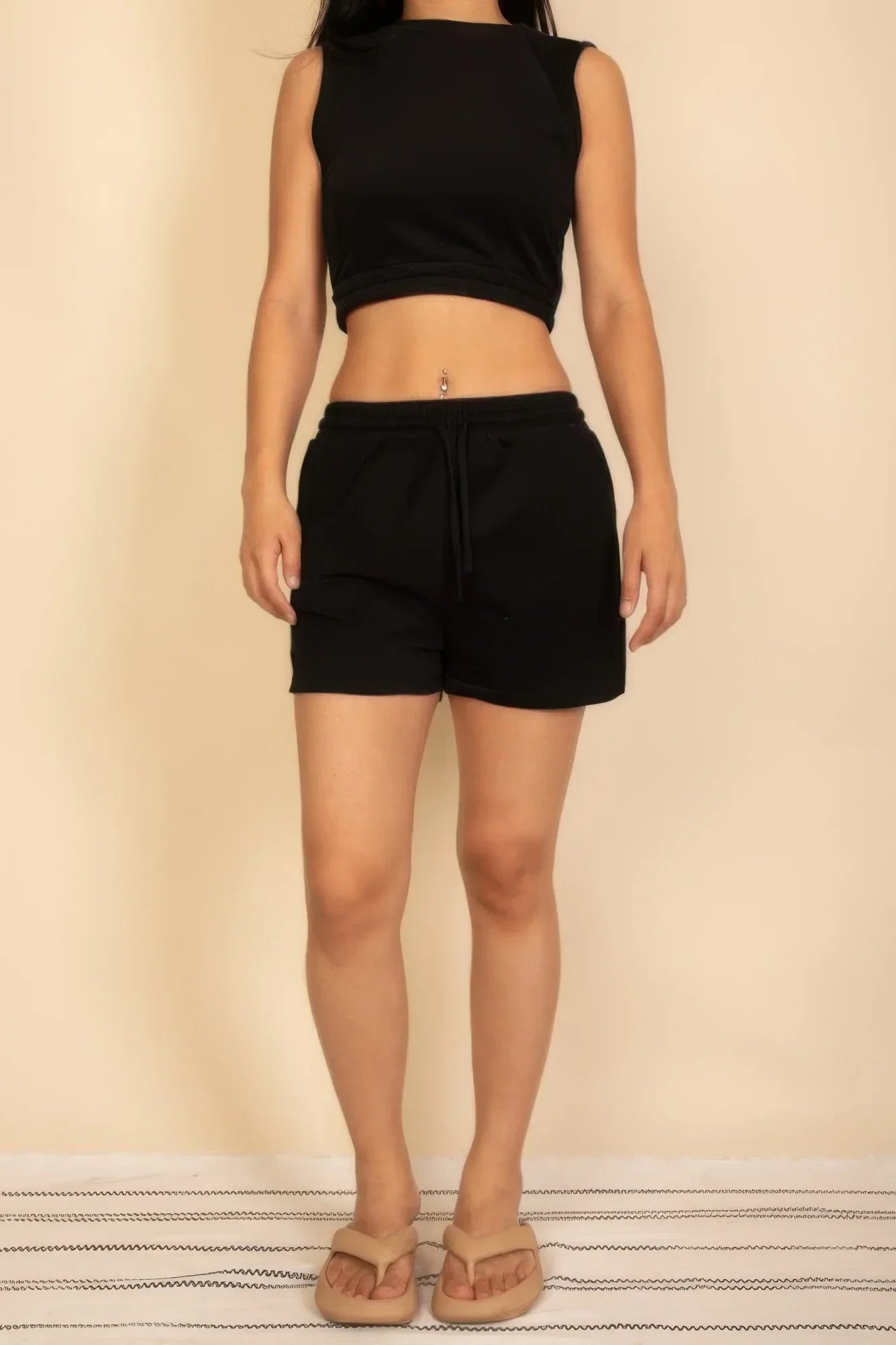 Cotton French Terry Crop Top & Shorts Set | Mixtshop LLC