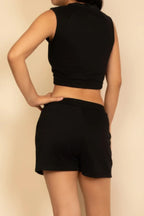 Cotton French Terry Crop Top & Shorts Set | Mixtshop LLC