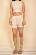 Cotton French Terry Crop Top & Shorts Set | Mixtshop LLC