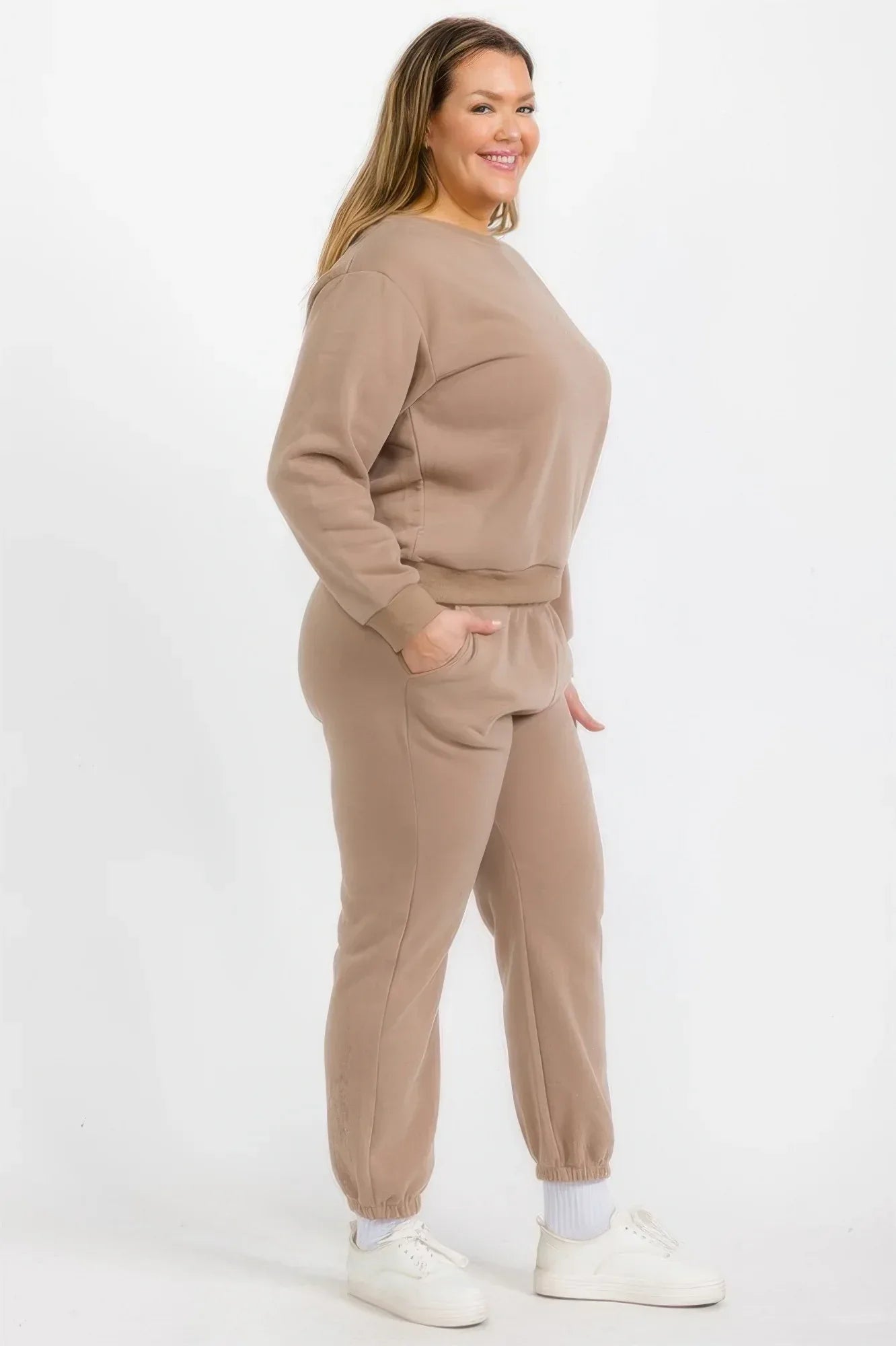 Plus Size Classic Poly Fleece Crewneck Pullover | Mixtshop LLC