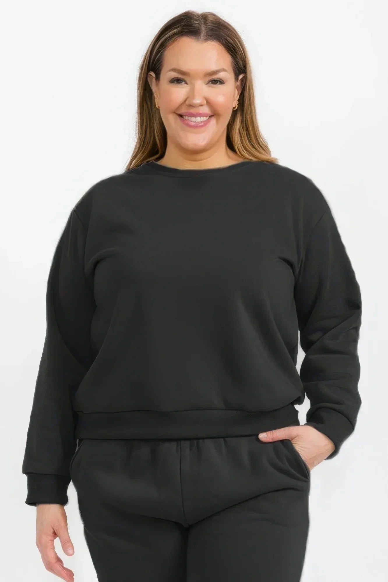 Plus Size Classic Poly Fleece Crewneck Pullover | Mixtshop LLC