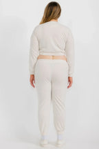 Plus Size French Terry Pullover & Joggers Set | Mixtshop LLC