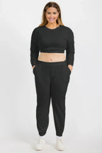 Plus Size French Terry Pullover & Joggers Set | Mixtshop LLC