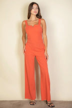 Notched Neck Cami Jumpsuit | Mixtshop LLC