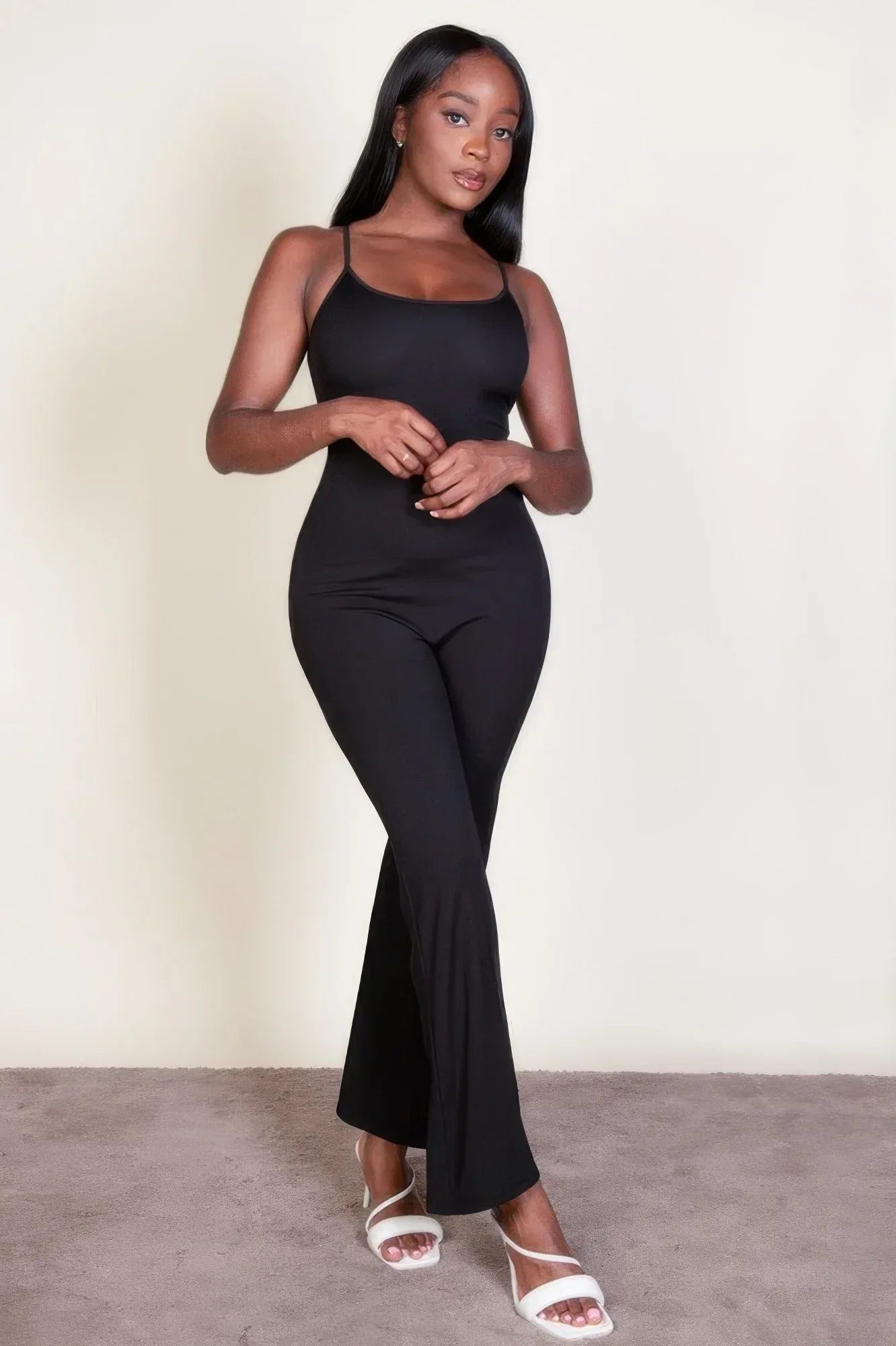 Ribbed Sleeveless Wide Leg Jumpsuit | Mixtshop LLC Main image