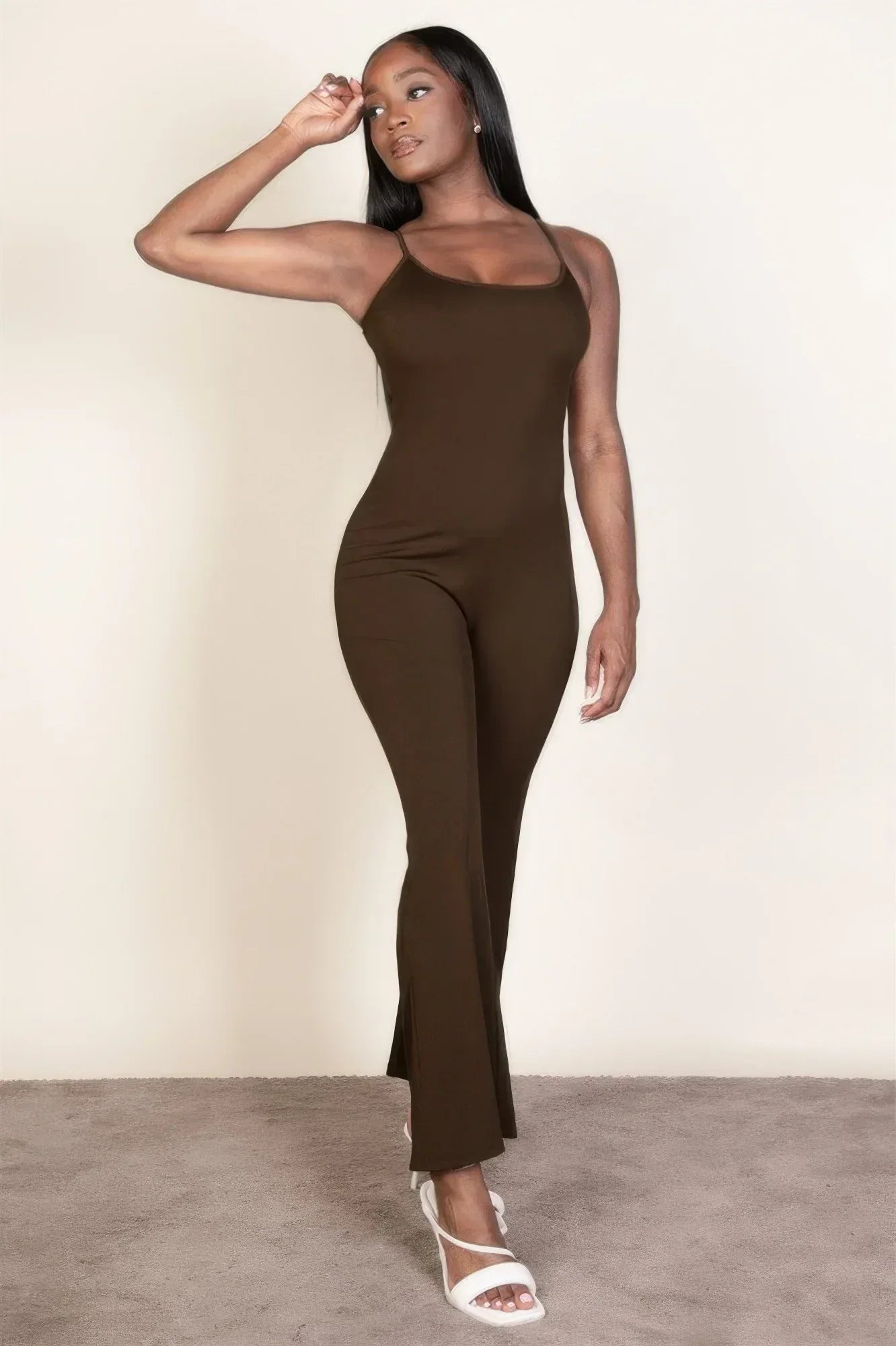 Ribbed Sleeveless Wide Leg Jumpsuit | Mixtshop LLC