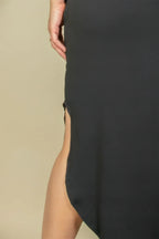 Plus Size Hidden Pocket Batwing Sleeve V Neck Long Dress | Mixtshop LLC