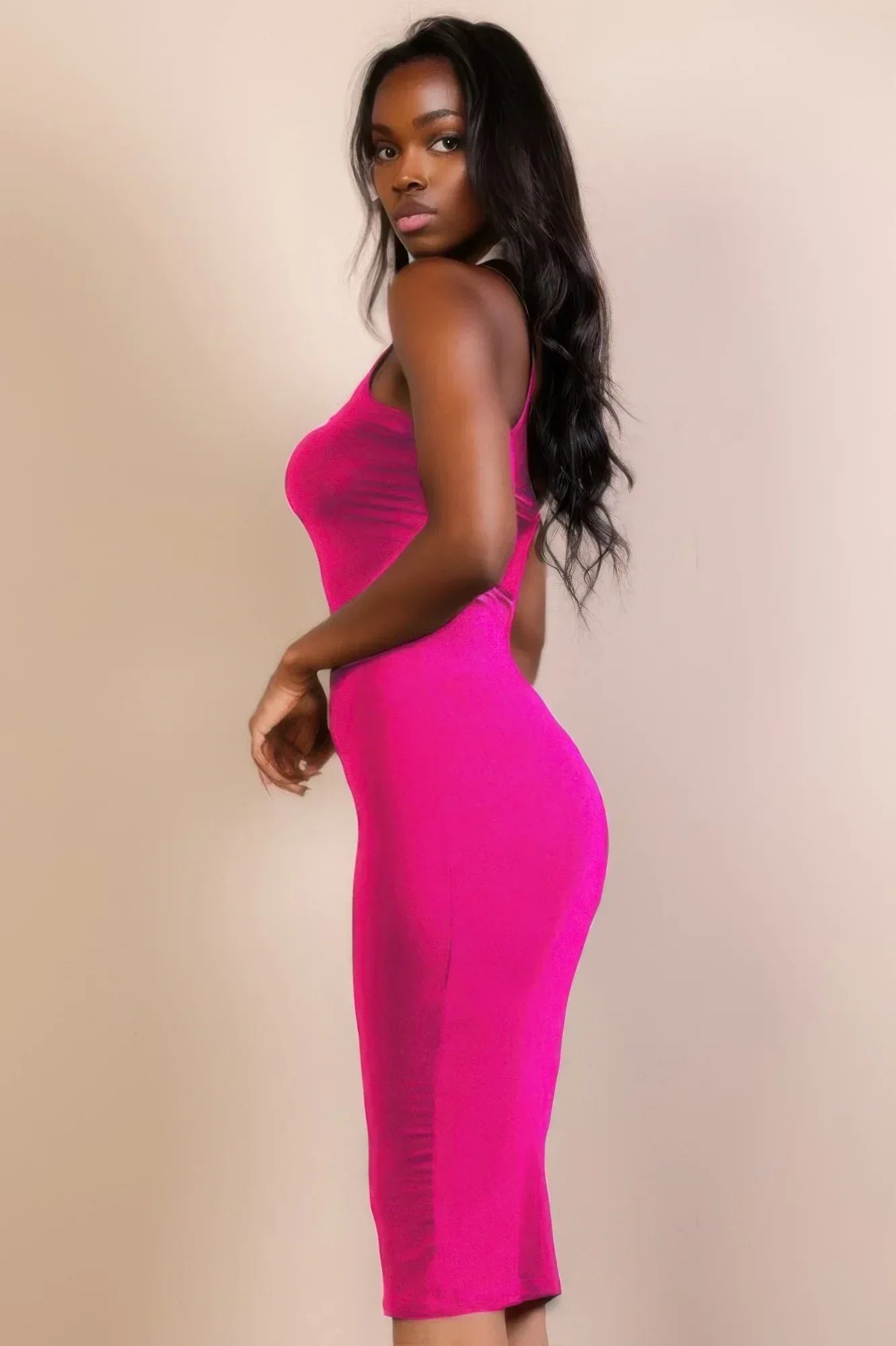 Strapless Tube Bodycon Midi Dress | Mixtshop LLC
