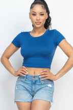 Short Sleeve Roundneck Crop Top | Mixtshop LLC