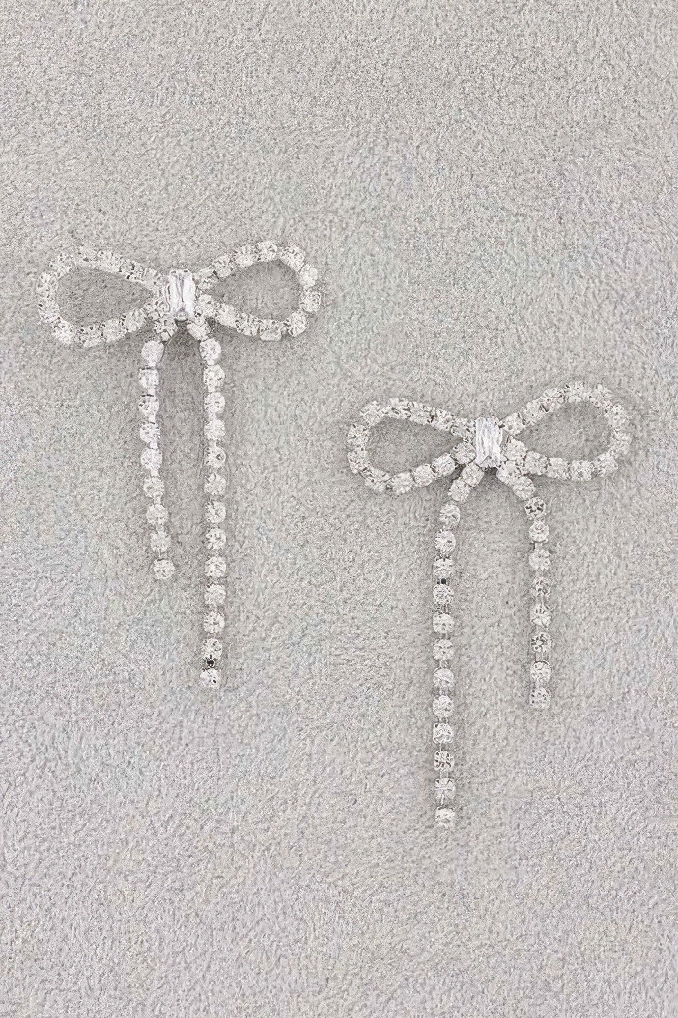 Rhinestone Ribbon Earring Secondary image
