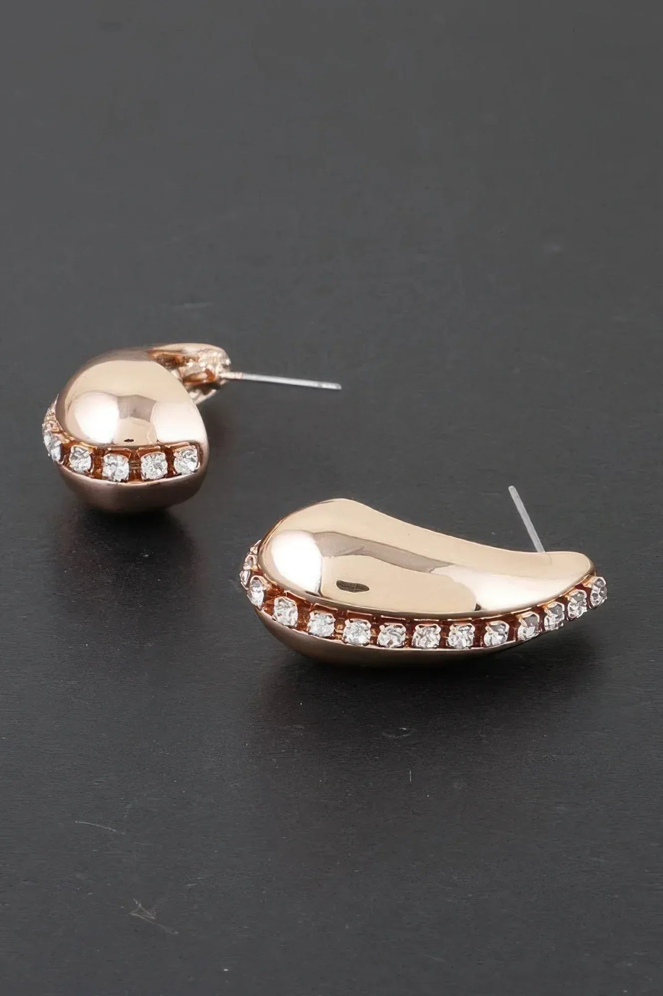 Rhinestone Tear Drop Earring Secondary image