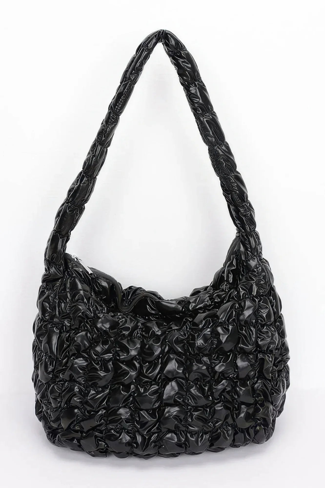 Quilted Metallic Padded Crossbody Bag | Mixtshop LLC