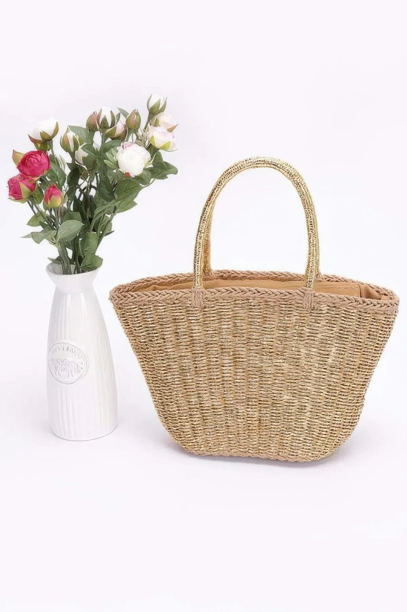 Faux Straw Sunshine Tote | Mixtshop LLC