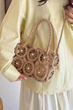 Faux Straw Multi Round Handmade Crossbody Bag | Mixtshop LLC