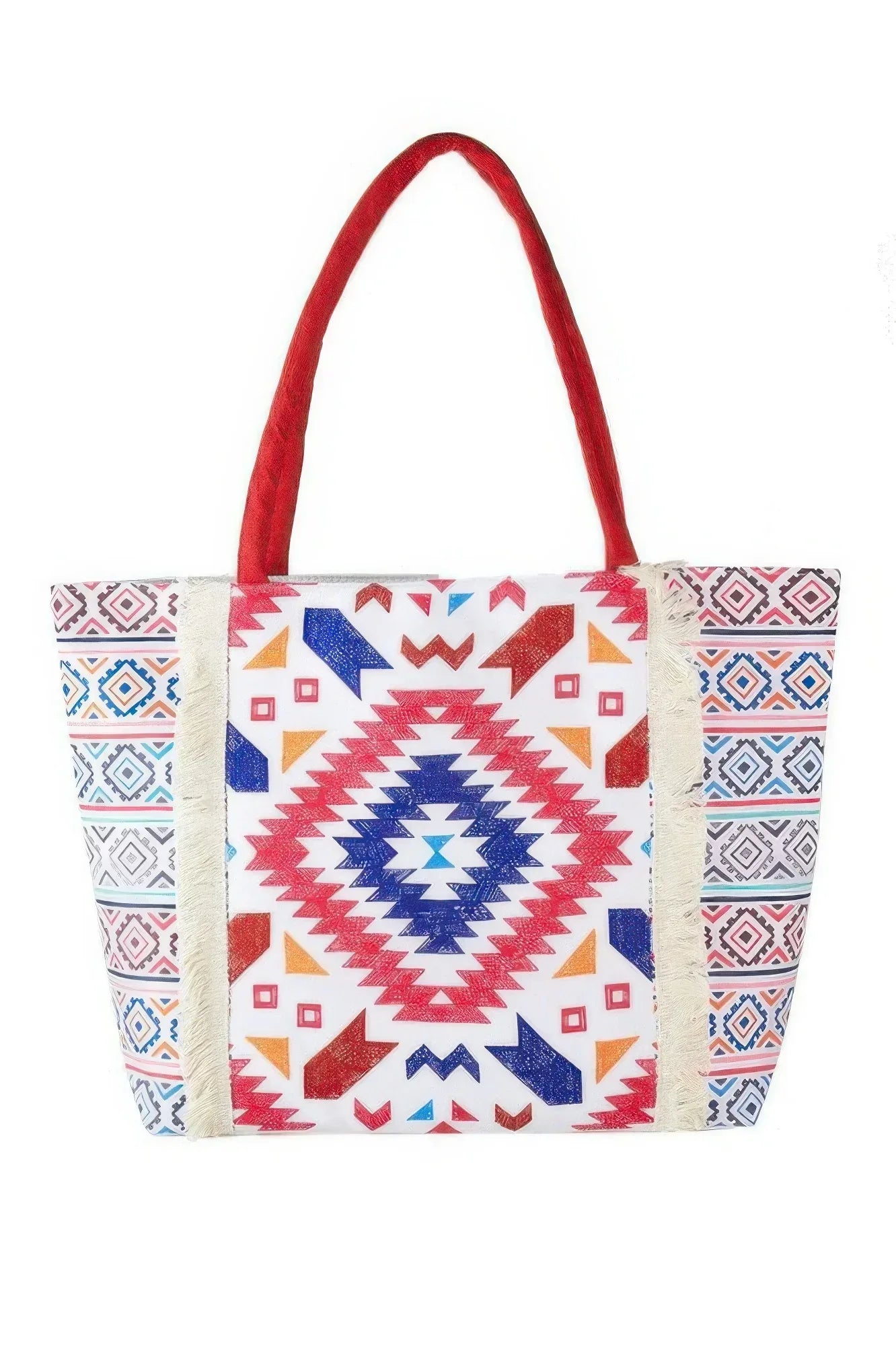 Boho Print Fringe Tote Bag | Mixtshop LLC