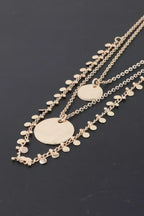 Triple Disc Charm Chain Necklace | Mixtshop LLC