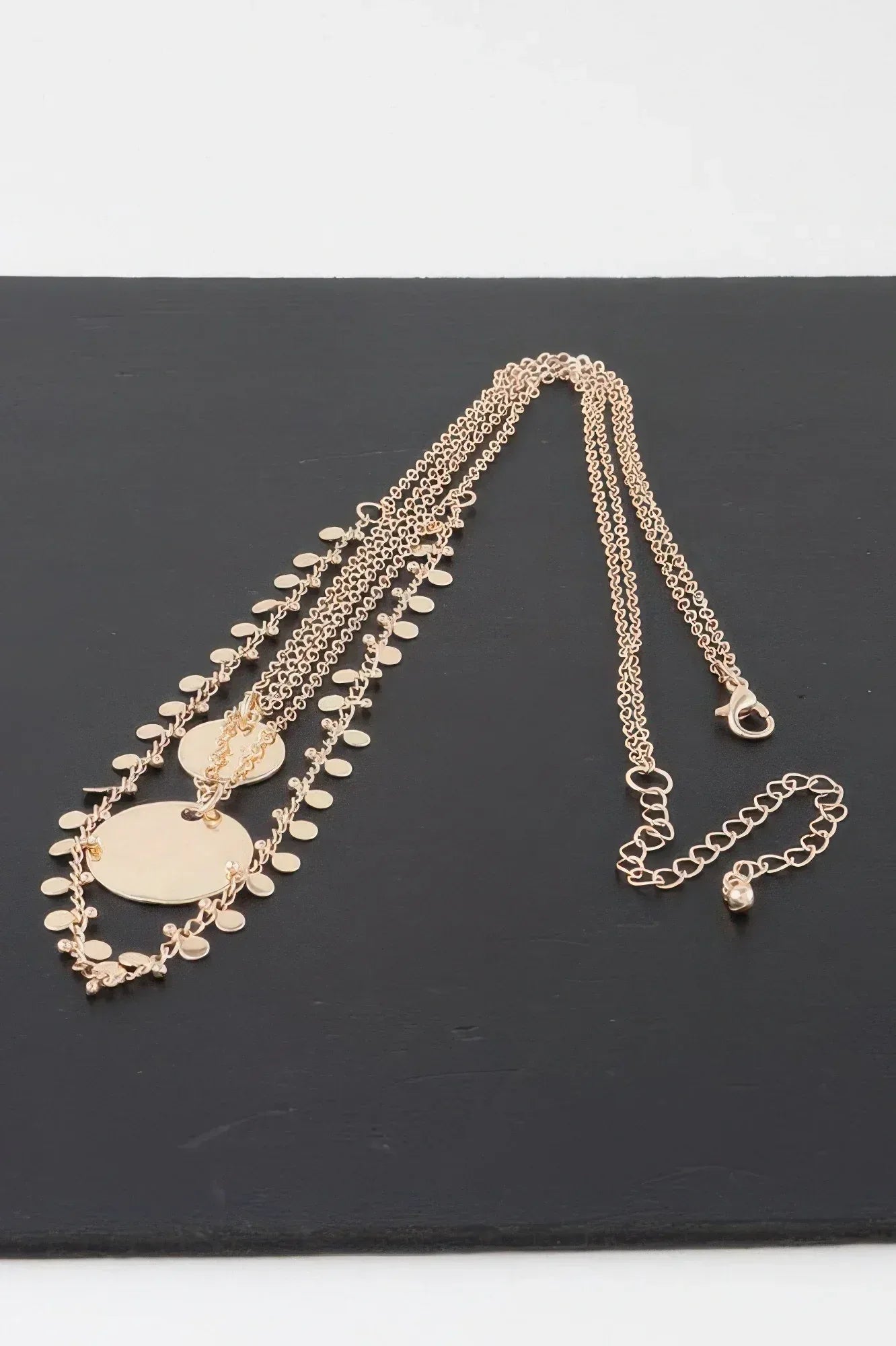 Triple Disc Charm Chain Necklace | Mixtshop LLC