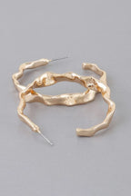 Wavy Accent Hoop Earrings | Mixtshop LLC