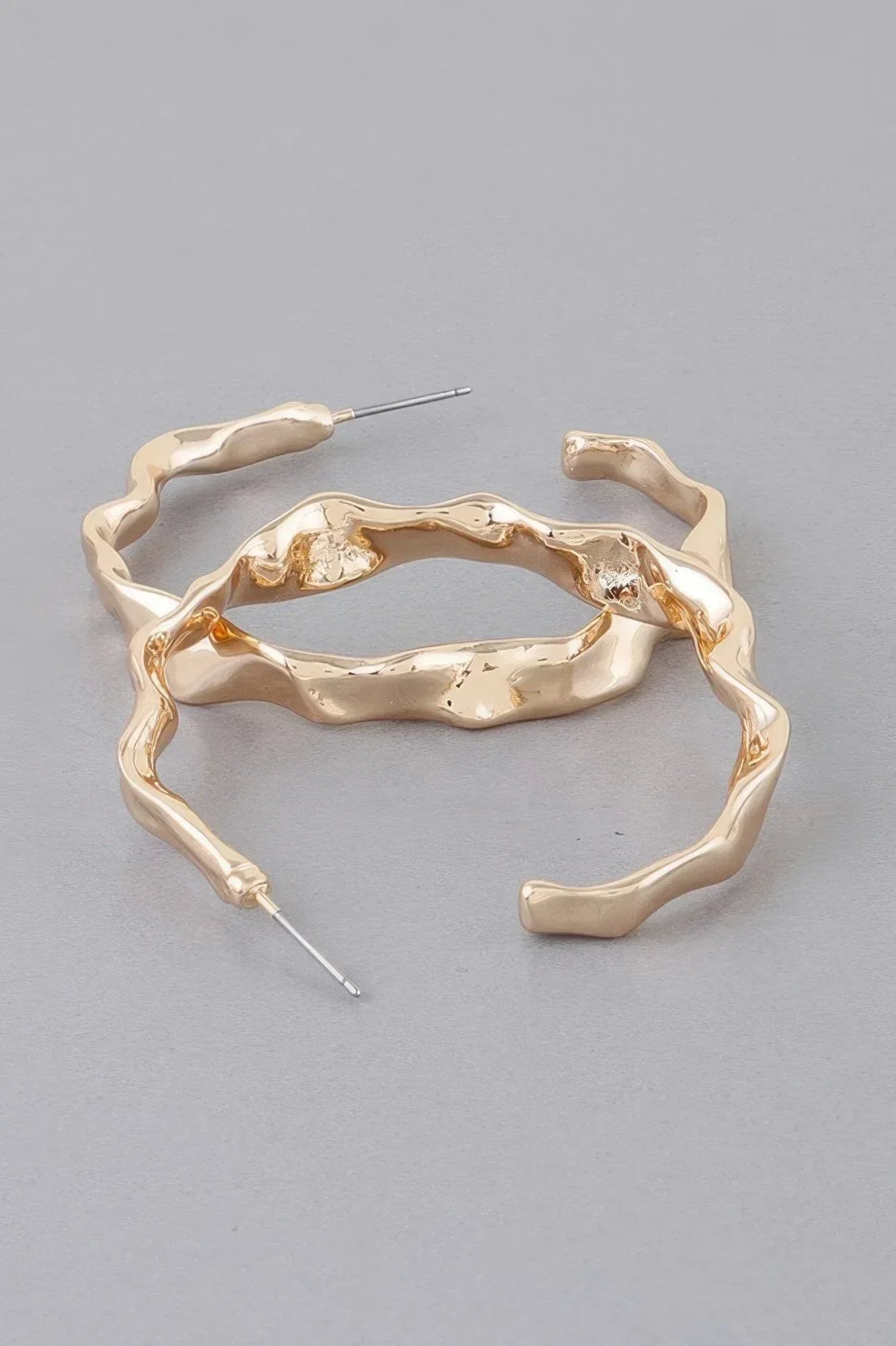 Wavy Accent Hoop Earrings | Mixtshop LLC