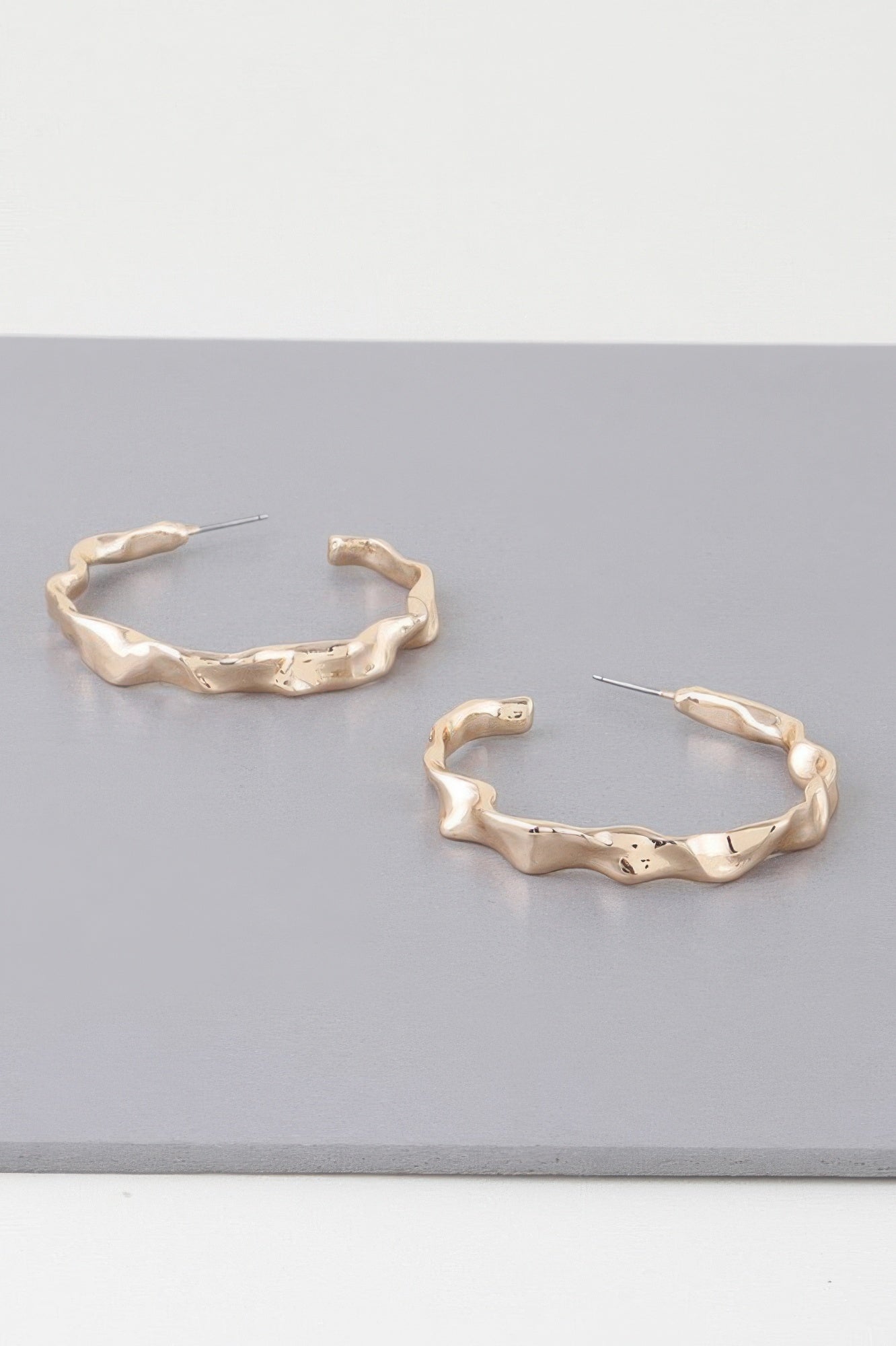 Wavy Accent Hoop Earrings Secondary image