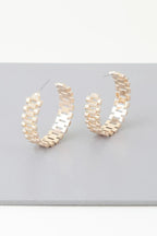 Triple Box Chain Hoop Earrings | Mixtshop LLC