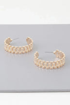 Triple Box Chain Hoop Earrings | Mixtshop LLC
