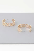 Triple Box Chain Hoop Earrings | Mixtshop LLC