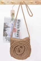 Faux Straw Handmade Big Flower Crossbody Bag | Mixtshop LLC