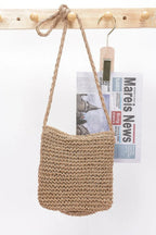 Faux Straw Handmade Big Flower Crossbody Bag | Mixtshop LLC