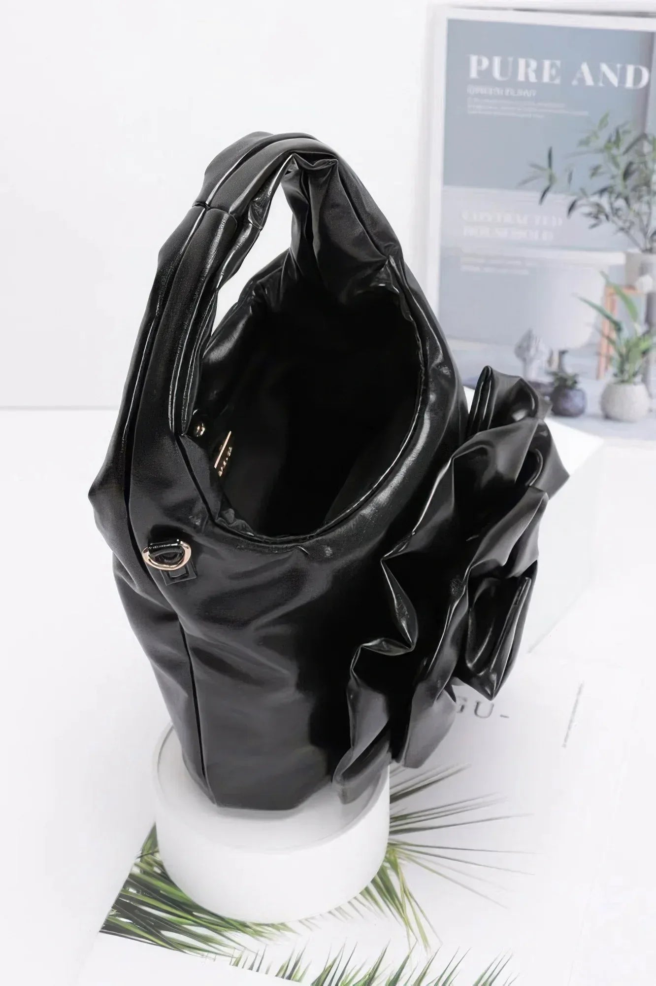 Metallic Big Flower Handle Bag | Mixtshop LLC