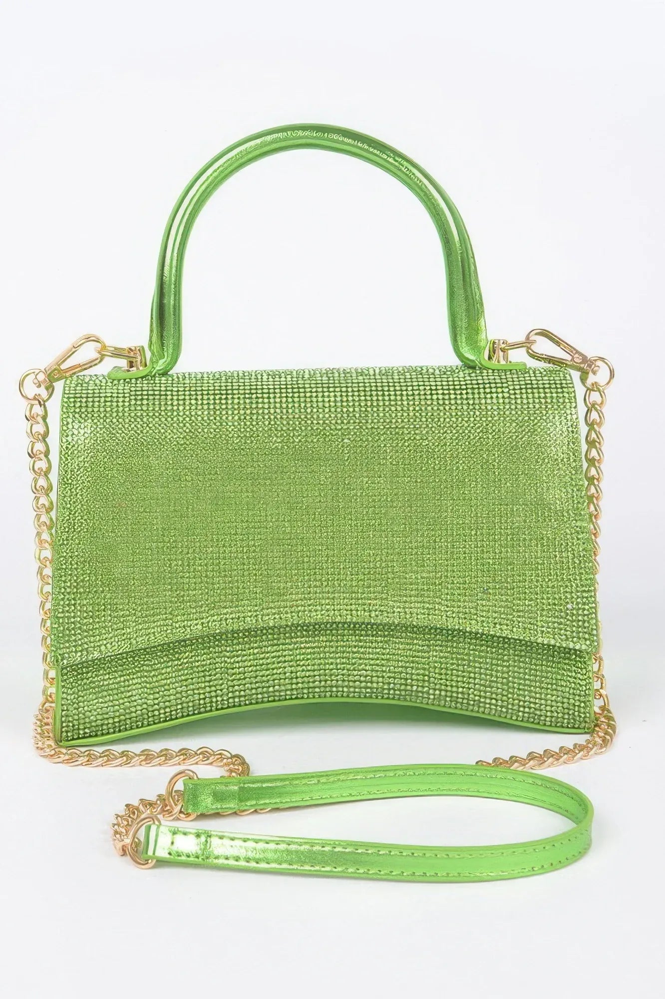 Rhinestone Top Handle Flap Bag | Mixtshop LLC Main image