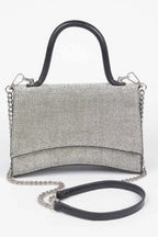 Rhinestone Top Handle Flap Bag | Mixtshop LLC