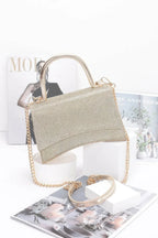 Rhinestone Top Handle Flap Bag | Mixtshop LLC